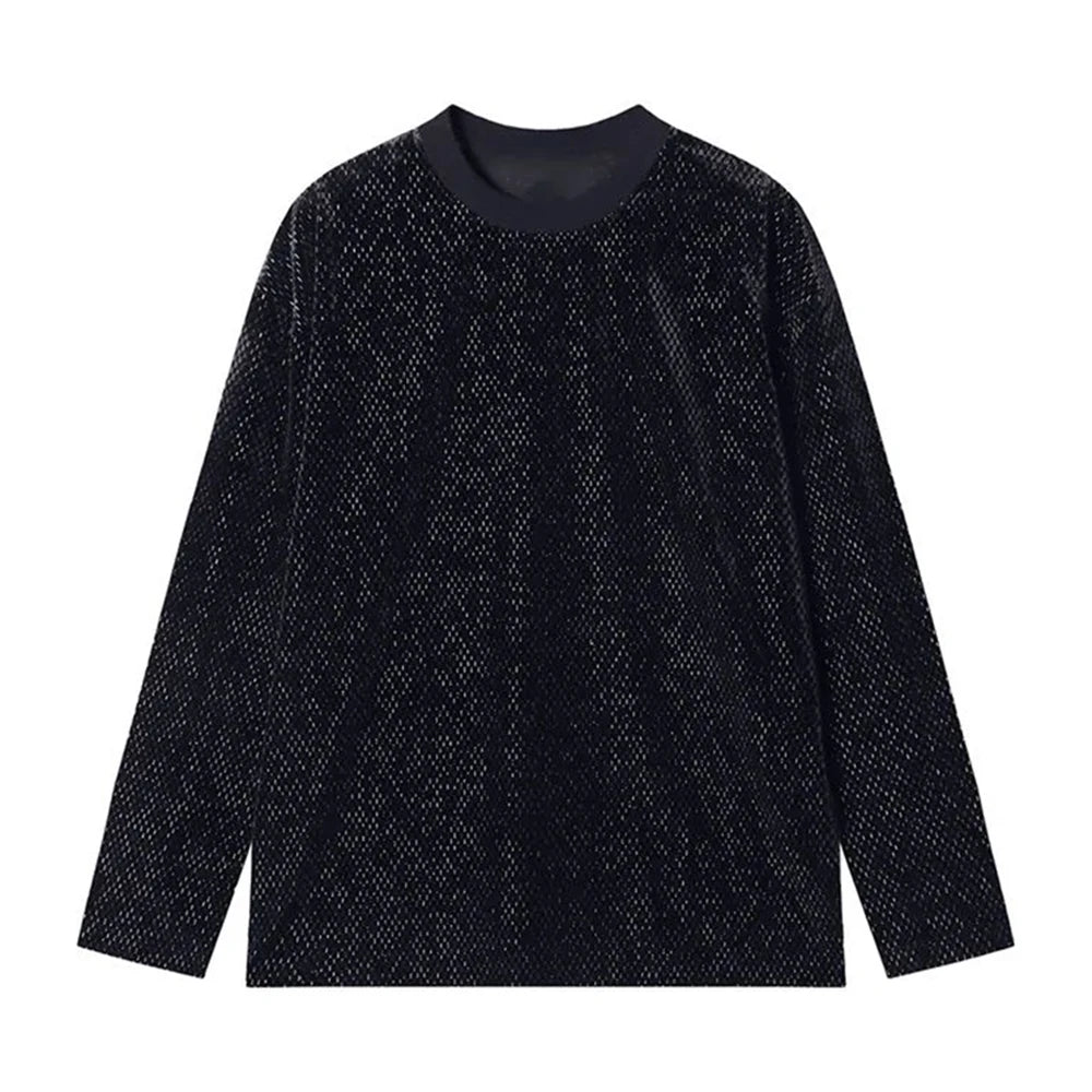 AIDASE  -  Mens Hoodie Slightly Transparent Sexy Sequin Pullover Hoodie Autumn Casual Hawaiian Streetwear Top Men's Clothing Unisex aidase-shop