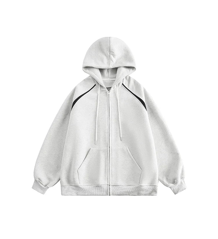 AIDASE  -  American Heavyweight Sweatshirt Men's Autumn Trendy Cardigan Jacket Versatile Casual Sports Top aidase-shop