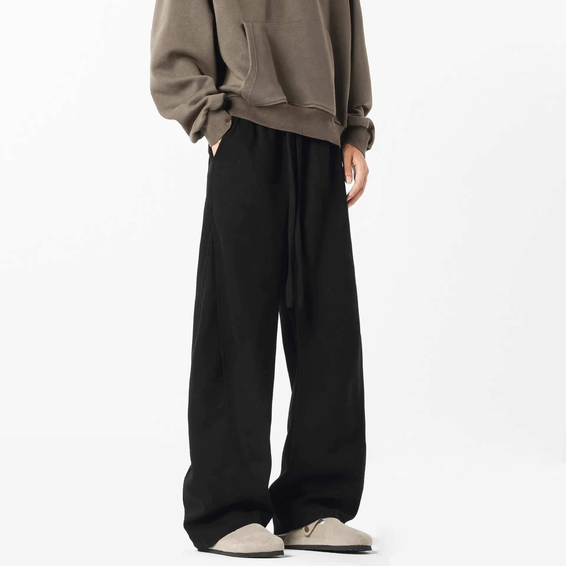 AIDASE  -  American Men's Autumn Trendy Brand Spliced Wide-leg Sports Sweatpants Retro Versatile Straight Casual Pants aidase-shop