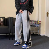 Aidase Male Trousers Baggy Autumn Winter Wide Punk Loose Men's Casual Pants Straight Striped Low Price Stylish High Quality Vintage Y2k aidase-shop