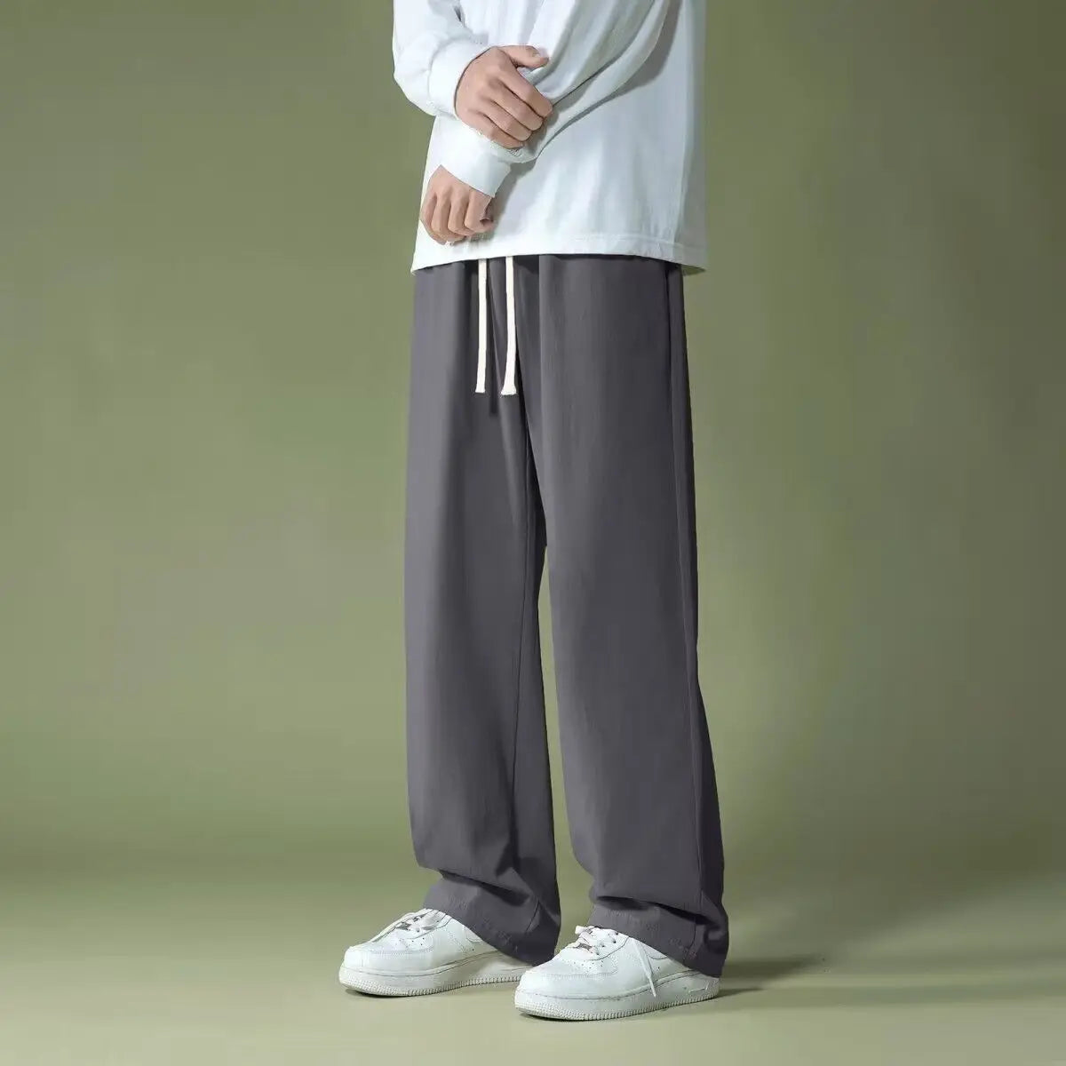 AIDASE  -  Linen Pants Men's Casual Pants Summer Thin Trendy Brand Loose Versatile Sport Straight-leg Cargo Pants aidase-shop