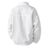 AIDASE  -  New Men's Pullover Shirts Solid Long Sleeve Loose Casual Shirt Man Spring Fashion Breathable Turn Down Collar Tops Male Blouse aidase-shop