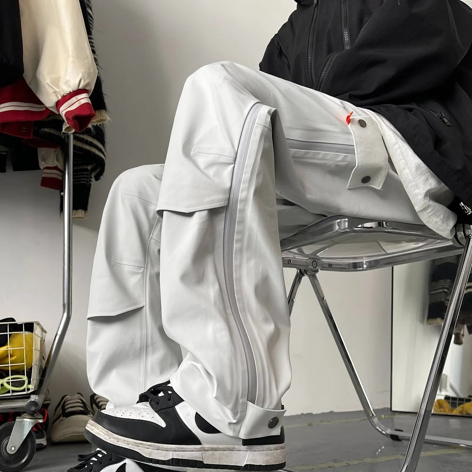 Aidase Pants Men Deisgn Holiday Fashion Zipper Cozy Chic Waterproof Handsome Streetwear High Street Autumn All-match New European Style aidase-shop