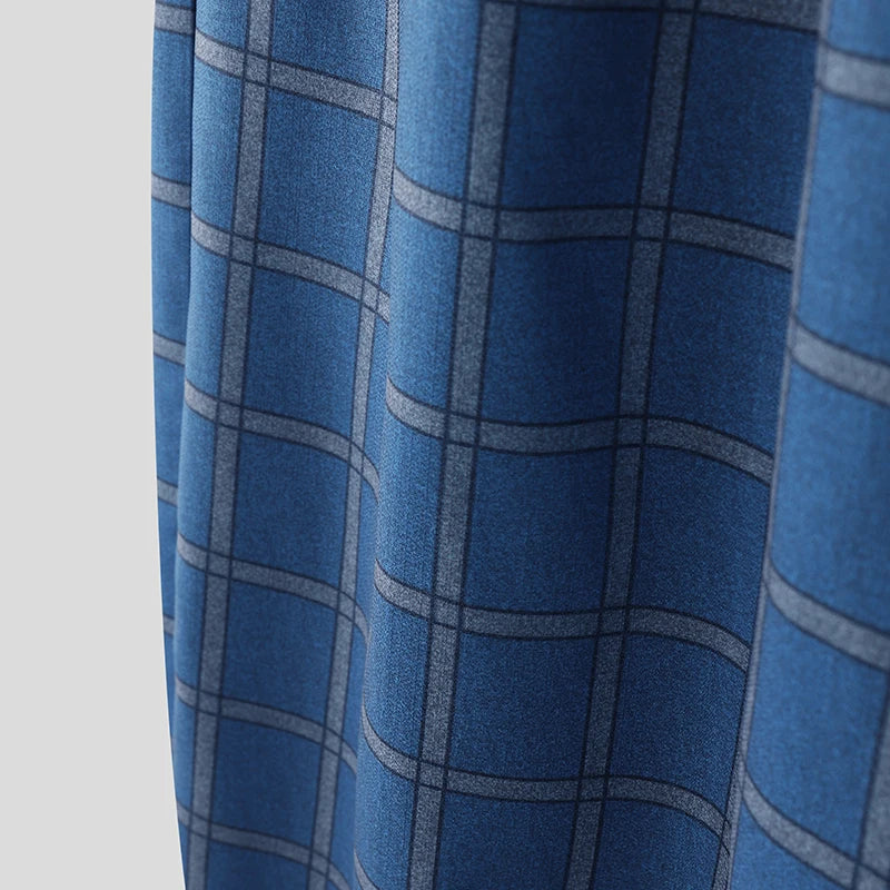 AIDASE  -  Men Pants Plaid Button Joggers Loose Casual Wide Leg Trousers Men Streetwear 2025 Pleated Oversize Fashion Long Pants aidase-shop