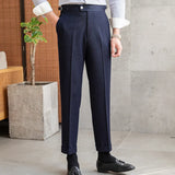 Aidase High Quality Men Blue Business Casual Pant Trousers Pant For Man Office Trouser British Social Club Outfits Pantalones Hombre aidase-shop