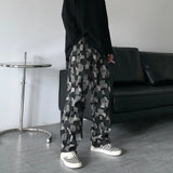 Aidase Man Cowboy Pants Black Straight Trousers Hip Hop Men's Jeans Comfortable 2024 Korean Autumn Harajuku Y2k Vintage Retro Style