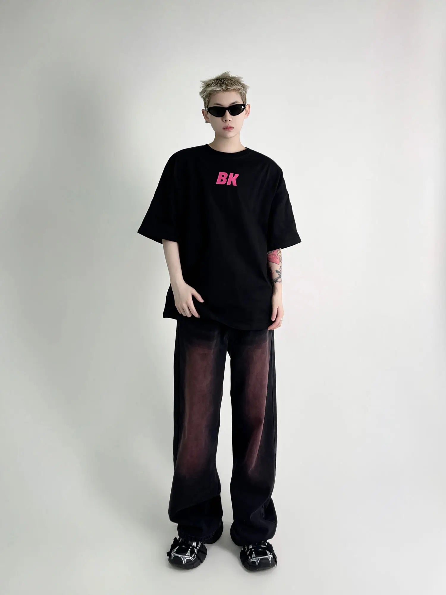 Aidase Black Washed Red Jeans Men's Loose Straight Trendy New Versatile Wide Leg Pants Streetwear Denim Men Skinny aidase-shop