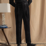 Corduroy High Waist Office Warm Casual Pant Italian Busines Pant Top Quality Straight Trouser Pant For Men Pantalon Para Hombres aidase-shop