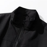 AIDASE  -  Trendy Simple Men's Jacket Solid Color Stand Collar Long Sleeve Men Coats Summer New Zipper Handsome Menswear Tide 21E6595 aidase-shop