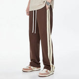 Aidase Korean Fashion Men Clothing Harajuku Straight Pants Spring Autumn New Streetwear Casual Contrast Striped Loose Wide Leg Trousers aidase-shop