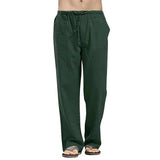 AIDASE  -  Spring Linen Wide Men Pants Korean Trousers Oversize Cotton Streetwear Male New Yoga Pants Casual Men Clothing Sweatpants aidase-shop