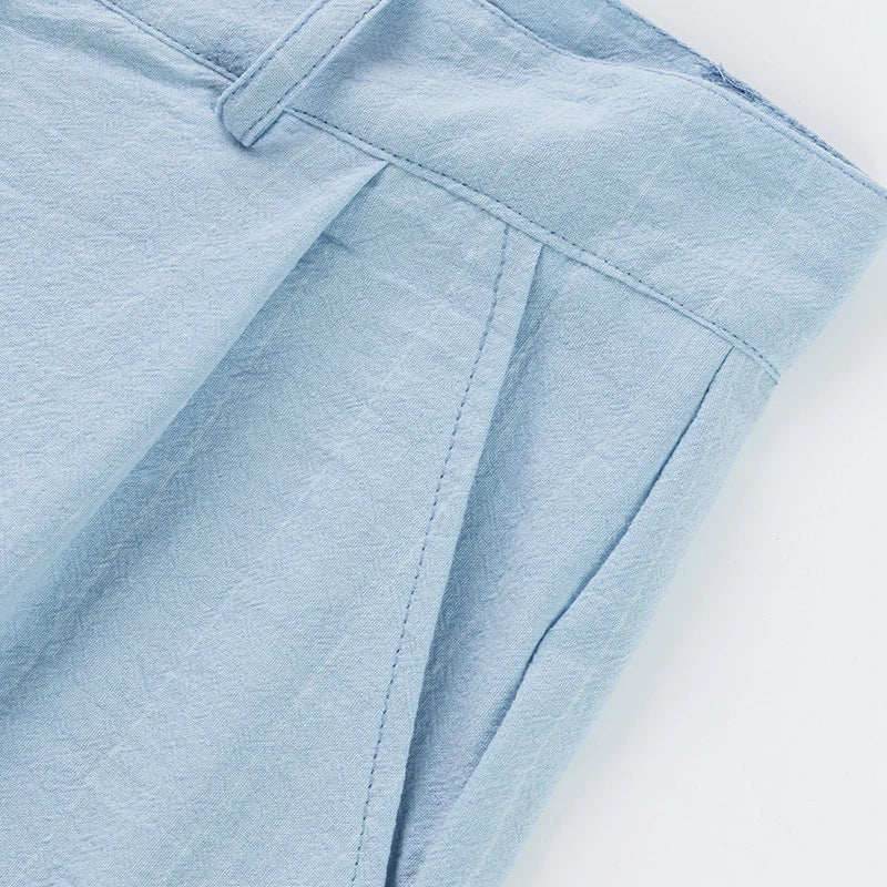 AIDASE  -  Vintage Loose Straight Linen Pants Men Daily Casual Linen Breathable Trousers 2025 Spring Summer Stylish Mens Striped Trousers aidase-shop