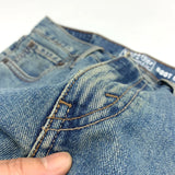 Aidase Boot Cut Denim Men Jeans Distressed Old Heavy Washed Pants for Youth Retro Amekaji American Style Loose Male Full Long Trousers aidase-shop