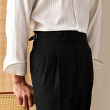 Aidase 2024 Italian Naples Casual Suit Pants Men's Straight Fit Business Pants Men's Social Trousers Office-trouser Retro Gentlemen's aidase-shop