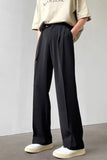 AIDASE  -  Draped Casual Suit Pants for Boys' Japanese Light Luxury High-end Draped Trousers Loose Straight Wide-leg Trousers aidase-shop