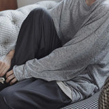 AIDASE  -  ropa hombre Men's Casual Long Sleeve T Shirt O-neck Solid Color Breathable Men Streetwear Soft Clothing Fashion Male Shirts Tops aidase-shop