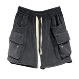 Aidase Fashionable Shorts Three-dimensional Large Pocket Workwear Shorts Unisex Oversized American Retro Loose Cropped Pants aidase-shop