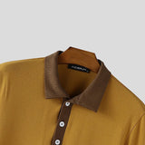 AIDASE  -  Men Shirt Knitted Patchwork Lapel Long Sleeve Spring Autumn Men Clothing Streetwear Loose 2025 Fashion Male Shirts S-5XL aidase-shop