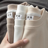 AIDASE  -  Autumn and Winter Men's Long Sleeve T-shirt with Half High Neck Underlay Loose Inner Layer Comfortable Versatile Top aidase-shop