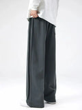 Aidase Cotton Straight Leg Sweatpants Men's Loose Drape Side Stacked Athletic Casual Pants Pleated Soft Breathable Simple Sport aidase-shop