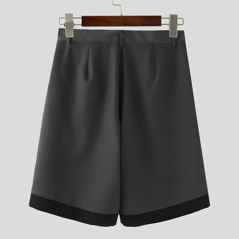 AIDASE  -  Men Shorts Patchwork Button Loose Korean Style Casual Men Bottoms Streetwear Summer 2025 Fashion Male Shorts S-5XL aidase-shop