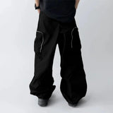 AIDASE  -  Men Pants Patchwork Elastic Waist Loose Joggers Casual Trousers Men Pockets Streetwear 2025 Fashion Cargo Pants S-5XL aidase-shop