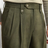 Aidase British Winter High Waist Casual Men Straight Pants High Quality Versatile Slim Long Pants Men Fashion Clothes Office Trousers