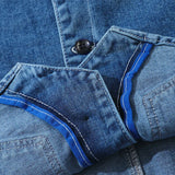 Aidase Denim Vest Men's Jacket Spring Autumn Jeans Jacket V-neck Design Korean Vest Loose Casual Fashion All-match Style Male Clothing aidase-shop