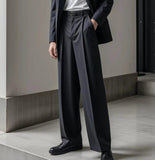 AIDASE  -  Men's Dress Fashion Street High Quality Wide Leg Mid Waist Drop Suit Pants aidase-shop