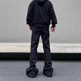 AIDASE  -  American High Street Fashion Flared Pants Men 2025 Spring And Summer New Trend Straight Slim Casual Black Pants Mens Clothing aidase-shop