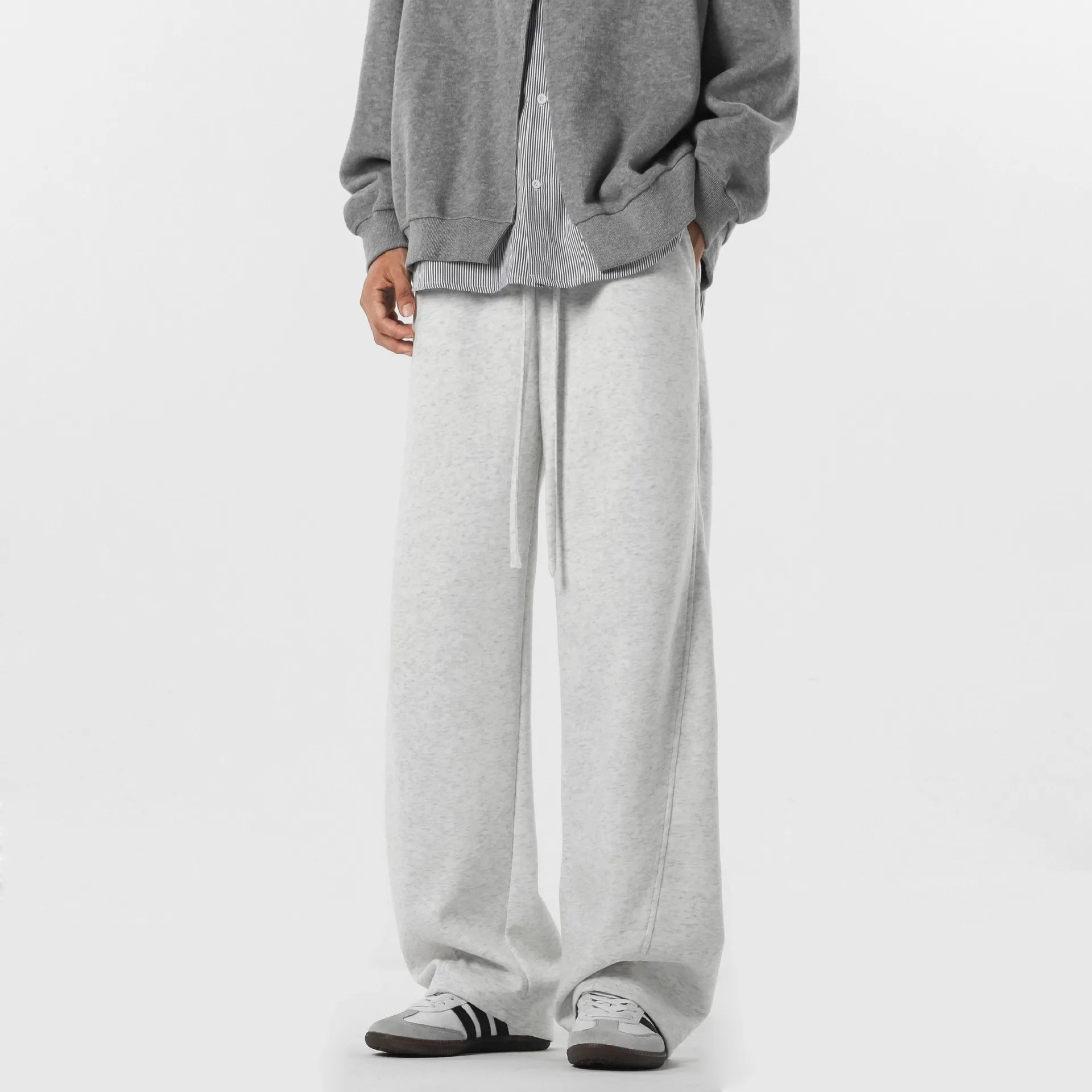 AIDASE  -  American Men's Autumn Trendy Brand Spliced Wide-leg Sports Sweatpants Retro Versatile Straight Casual Pants aidase-shop