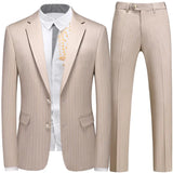 Aidase Fashion New Men Leisure Boutique Business Plaid Striped Suit Vest Pants 3 Pcs Set Casual Dress Blazers Jacket Coat Trosers aidase-shop