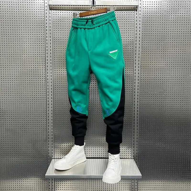 Aidase Skinny Sweatpants for Men Cropped Trousers Autumn and Winter Tights Man Sports Pants Goth Slim Tracksuit Bottoms Casual Elastic aidase-shop