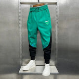 Aidase Skinny Sweatpants for Men Cropped Trousers Autumn and Winter Tights Man Sports Pants Goth Slim Tracksuit Bottoms Casual Elastic aidase-shop