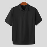 AIDASE  -  Men Shirt Lapel Short Sleeve Korean Style Loose Shirts Men Summer Tops Streetwear Solid Casual Men Clothing S-5XL aidase-shop