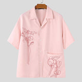 AIDASE  -  Men Shirt Summer Printing Vacation Oversize Lapel Short Sleeve Men Clothing Streetwear 2025 Fashion Casual Tops Men aidase-shop