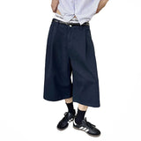 AIDASE  -  Spring Summer Casual Blue Soft Straight Shorts for Men Loose Korean Fashion Elegant Luxury Designer Clothes 2025 aidase-shop