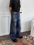 AIDASE  -  Vintage Men's Jeans Loose Ink Splash Wide-Leg Design Stylish Straight-Leg Denim Pants 2025 Autumn New Clothing 21E7640 aidase-shop
