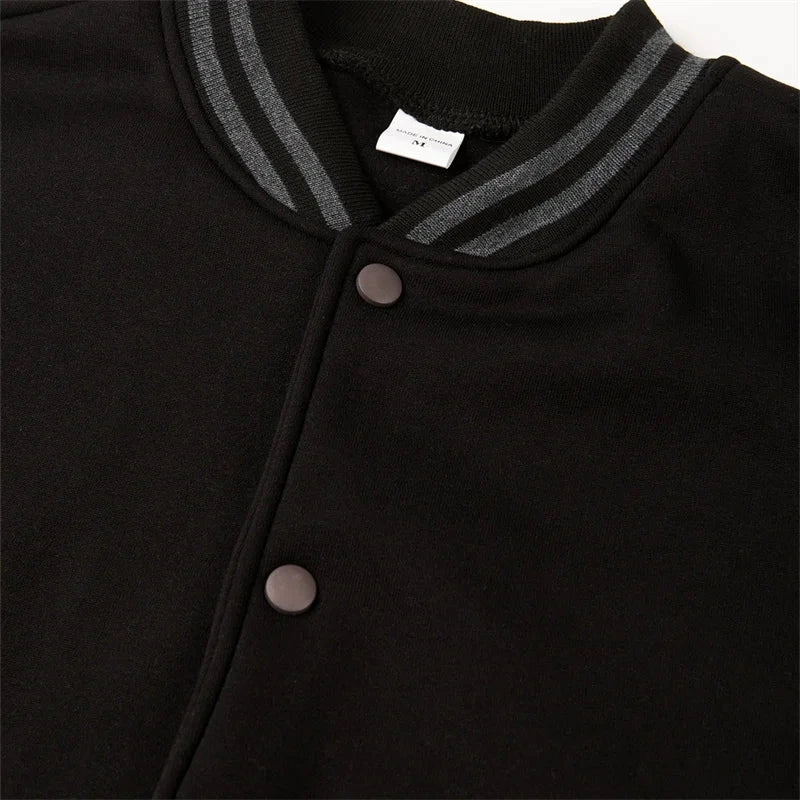AIDASE  -  Spring Autumn Men's Pilot Bomber Couple Baseball Jacket University Varsity Solid Color Casual Korean Clothes aidase-shop