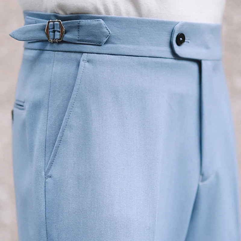 Aidase High Quality Trousers Pant For Man Office Trouser Men Blue Business Casual Pant British Social Club Outfits Pantalones Hombre aidase-shop