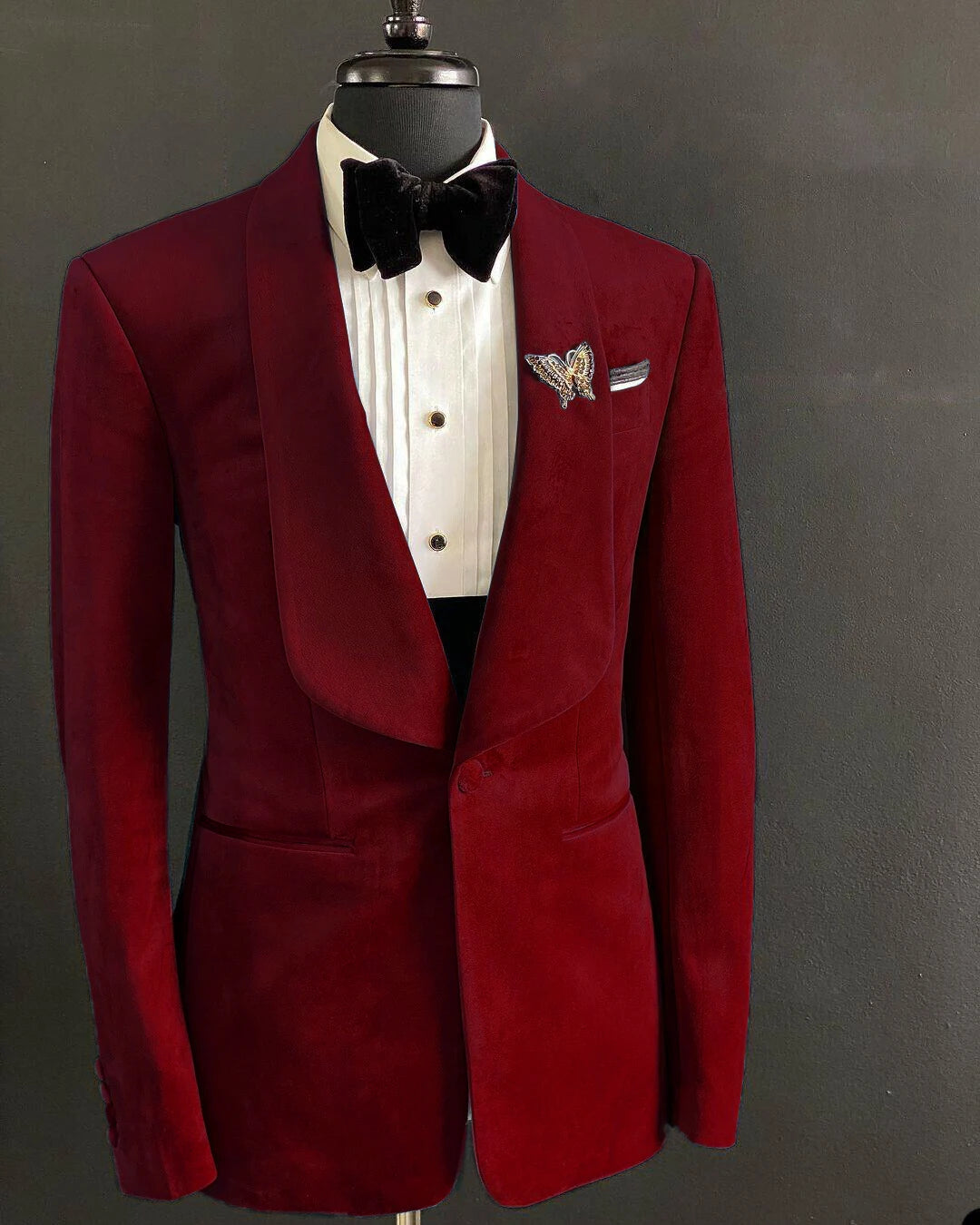 Aidase Fashion Mens Suits Flannel Two-Piece Suit Vintage Business Jacket And Pants Custom Made Velvet Wedding Tuxedos New Hot In Winter aidase-shop