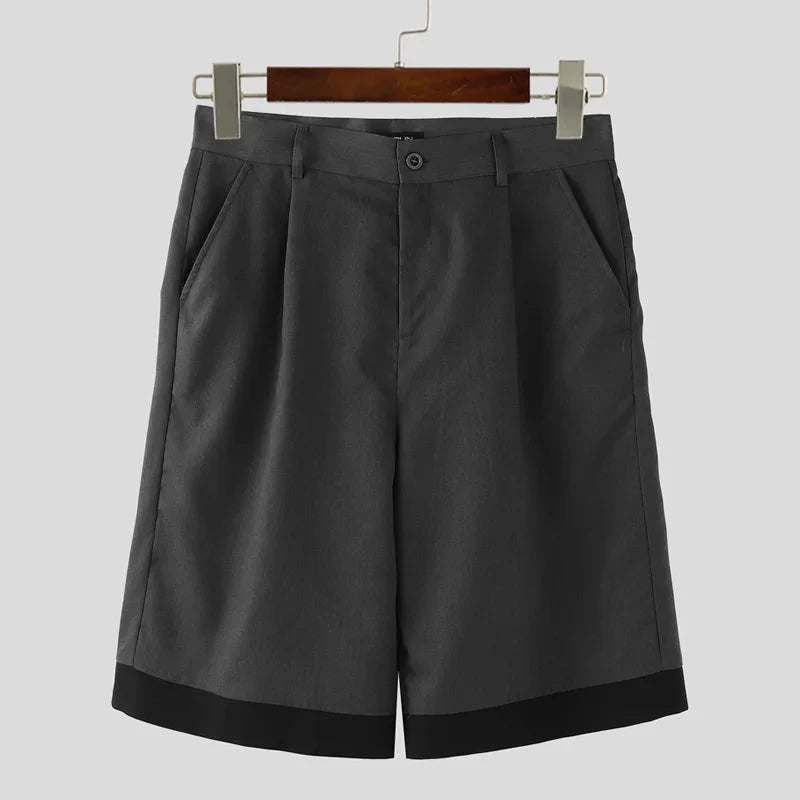 AIDASE  -  Men Shorts Patchwork Button Loose Korean Style Casual Men Bottoms Streetwear Summer 2025 Fashion Male Shorts S-5XL aidase-shop