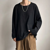 AIDASE  -  Spring Autumn Round Neck Loose T-Shirt Men Cotton Linen Long Sleeve Casual Male Tshirt Comfortable Breathable Hip Hop Tees Tops aidase-shop