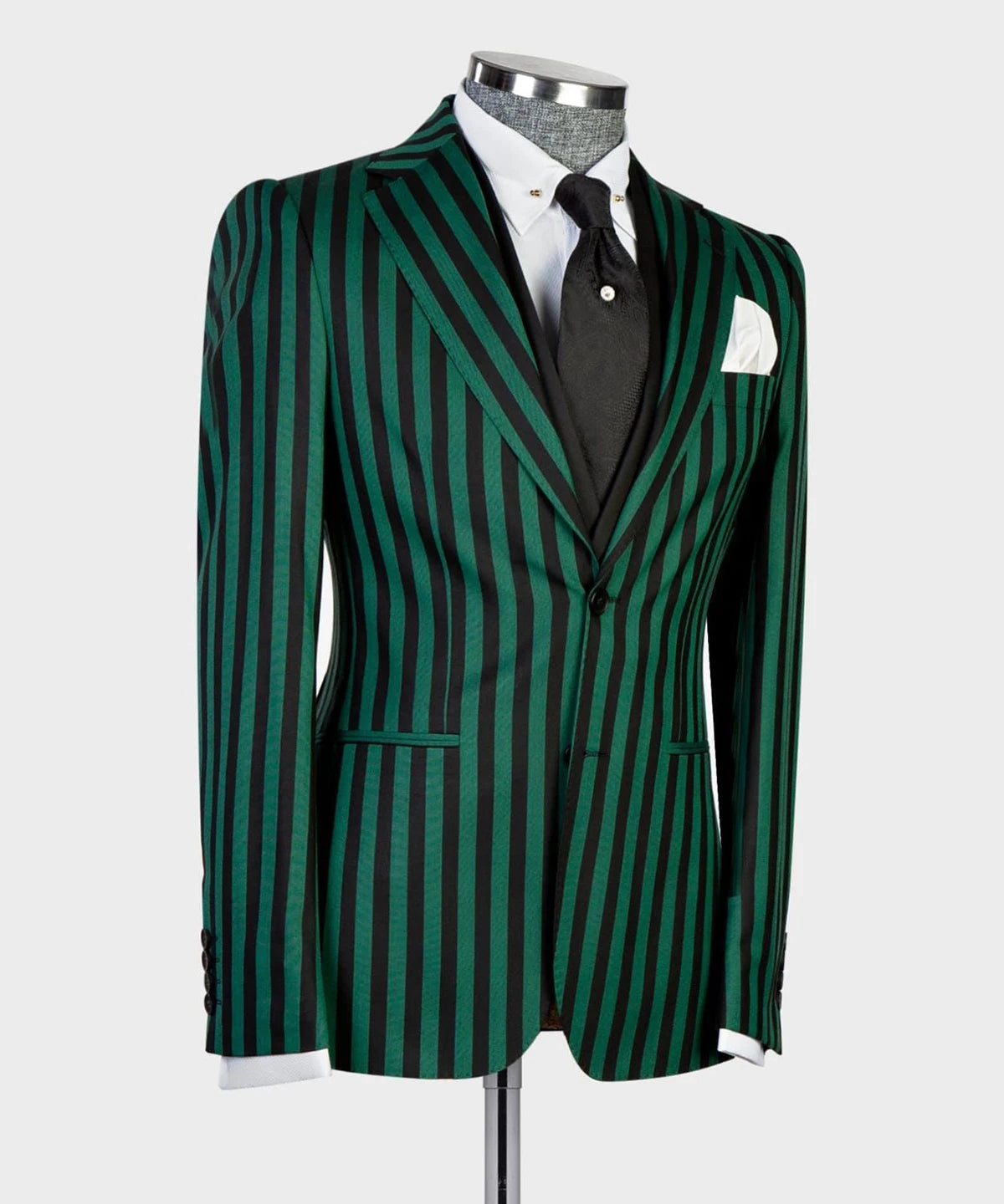 Aidase Men's Suit 3 Pieces Blazer Vest Pants Peaked Lapel Single Breasted Tuxedo Wedding Groom Pinstripes Formal Tailored Costume Homme aidase-shop