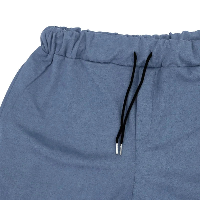 AIDASE  -  Men's Jacket Cargo Pants Set with Pocket Button Spring Fall Blue Tracksuit High Quality Solid Color Male Fashion 2 Pieces Suit aidase-shop