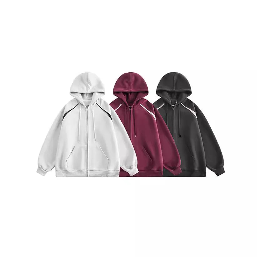 AIDASE  -  American Heavyweight Sweatshirt Men's Autumn Trendy Cardigan Jacket Versatile Casual Sports Top aidase-shop