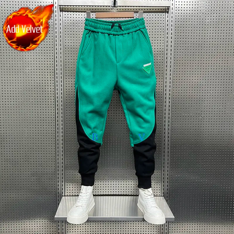 Aidase Skinny Sweatpants for Men Cropped Trousers Autumn and Winter Tights Man Sports Pants Goth Slim Tracksuit Bottoms Casual Elastic aidase-shop