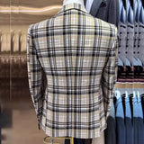 Aidase Elegant Wedding Men's Suits Single Breasted Notch Lapel Blazer Back Vent Slim Fit Prom Party 3 Piece Jacket Pants Blazer Terno aidase-shop