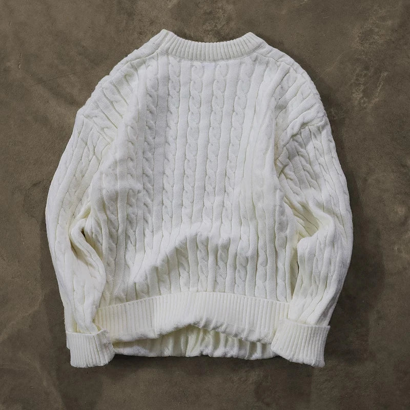 AIDASE  -  Men's clothing Winter Top Men's Rollneck Chunky Cable Sweater Vintage Base Knitted Sweater Casual Keep Warm Jumpers ropa hombre aidase-shop