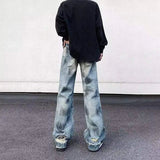 AIDASE  -  High Street Male Jeans Washed Niche Design Vintage Straight-leg Trendy Denim Trousers 2025 New Fashion Menswear 21E6678 aidase-shop